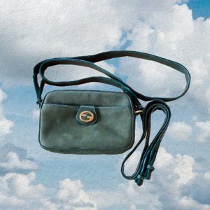 Vintage GUCCI Green GG Crossbody Camera Bag